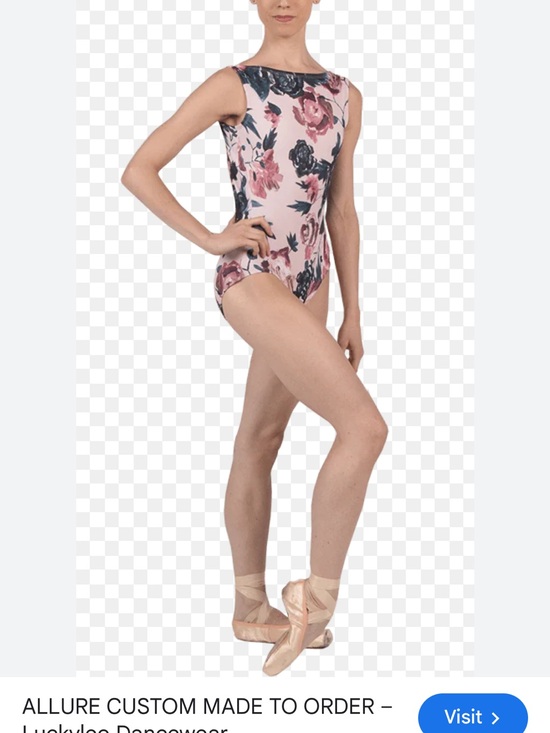 Luckyleo Other - Floral Pink and Black Ballet Leotard